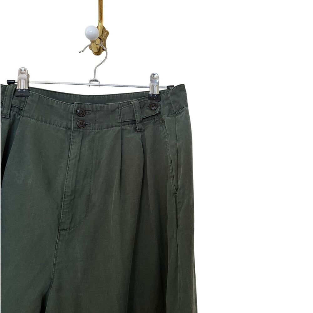 Madewell The Harlow Wide-Leg Pants in Olive Green - Picture 3 of 8